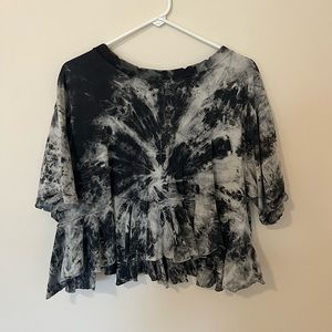 Urban outfitters BDG crop ruffle tie dye top